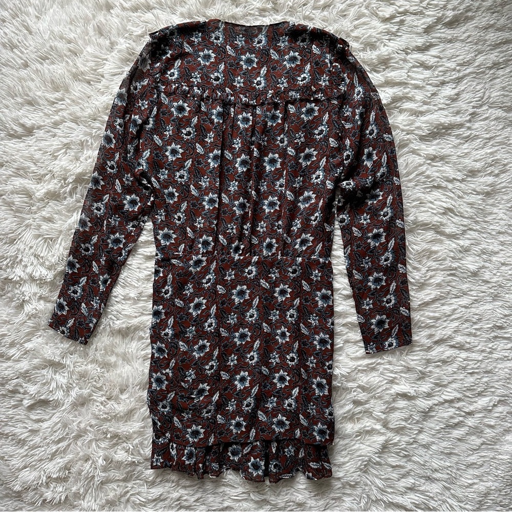 Veronica Beard Anjali Floral Mini Dress Silk Size 4 - Picture 11 of 12